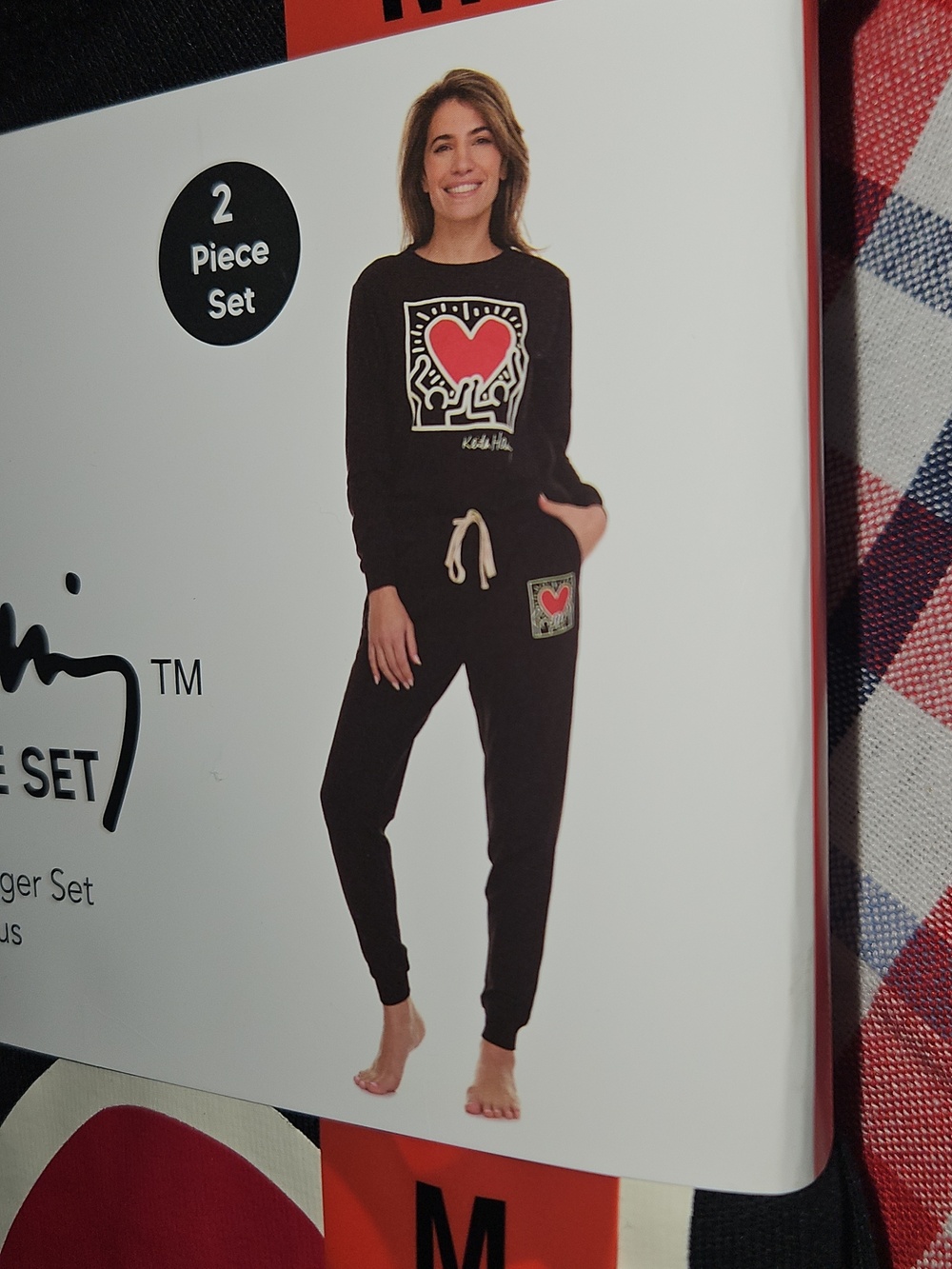 Keith Haring Women's M Lounge Set Black Cotton Blend